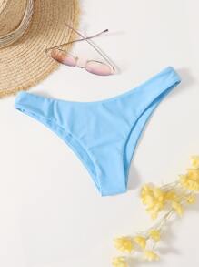 High Cut Bikini Panty - Blue - View 4