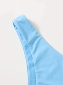 High Cut Bikini Panty - Blue - View 5