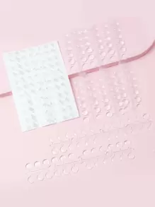 120 piezas de tarjeta de color de uñas transparente y 1 hoja de cinta, suministros para uñas, herramientas para uñas, herramientas de arte de uñas, de vuelta a la escuela, uñas, herramientas para uñas para uñas postizas - transparente - Ver 2