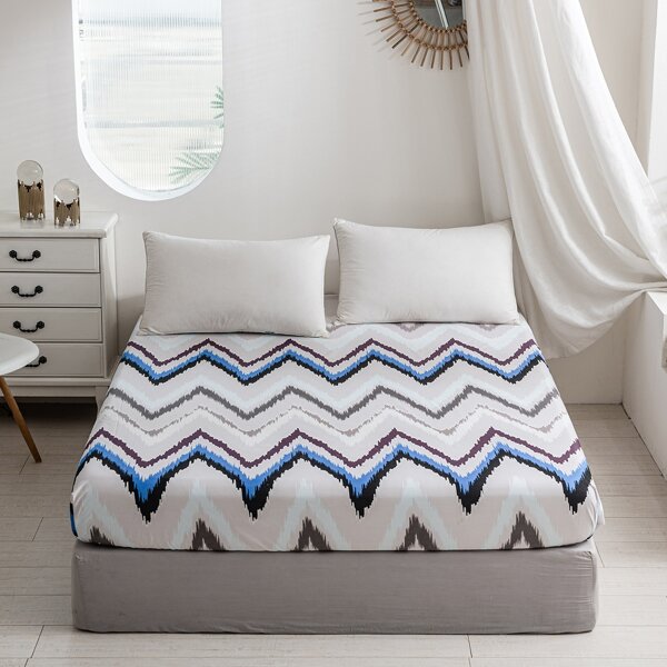 

Chevron Pattern Fitted Sheet, Multicolor