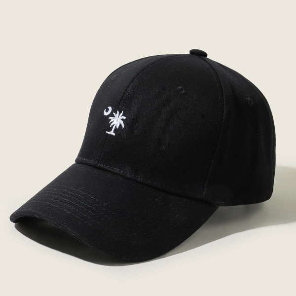 

Men Moon Embroidery Baseball Cap, Black