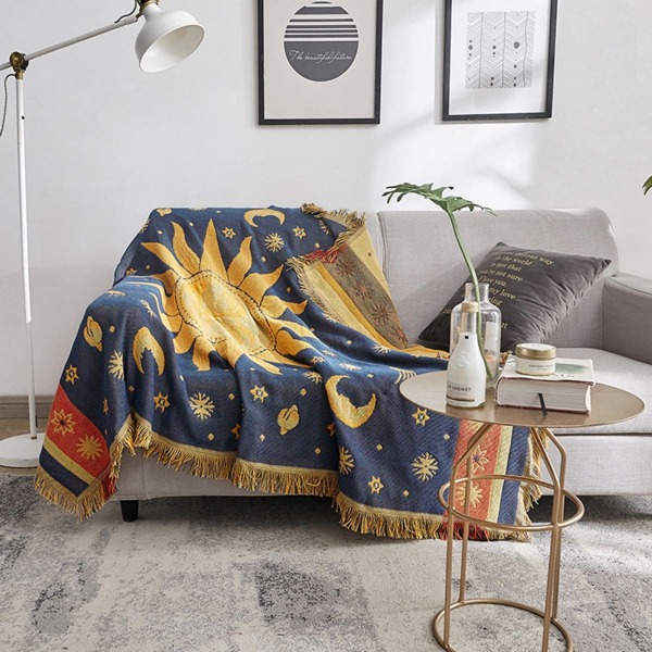 

Sun Print Tassel Sofa Towel, Multicolor