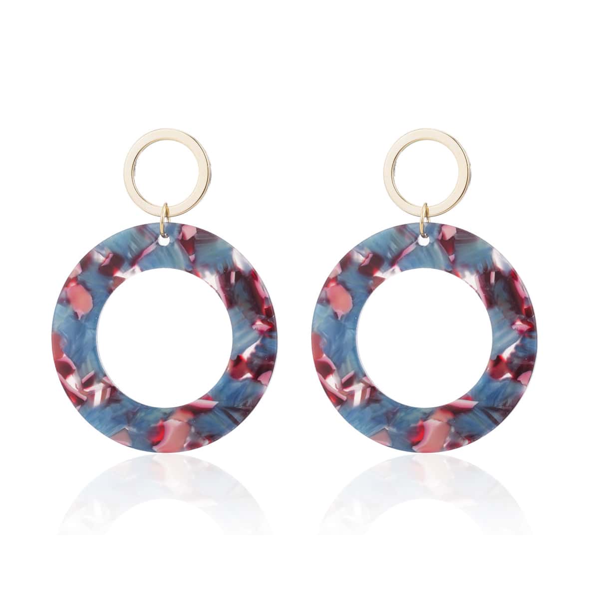 

Ring Drop Earrings, Multicolor