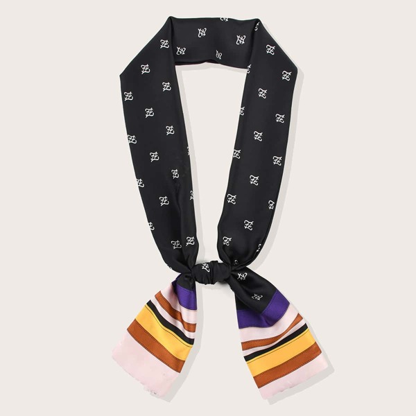 

Striped Skinny Scarf, Multicolor