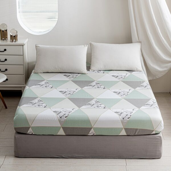 

Marble Pattern Fitted Sheet, Multicolor