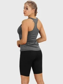 Top De Tanque Deportivo Con Detaille De Costura Y Correas Cruzadas En 3 Piezas - Multicolor - Ver 4