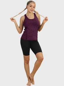 Top De Tanque Deportivo Con Detaille De Costura Y Correas Cruzadas En 3 Piezas - Multicolor - Ver 7