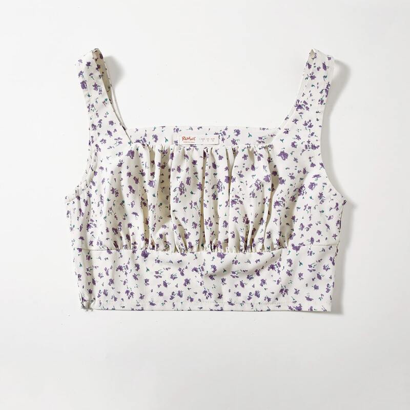

Ditsy Floral Ruched Bust Tank Top, Multicolor