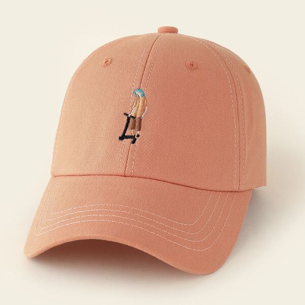 

Men Figure Embroidered Baseball Cap, Orange