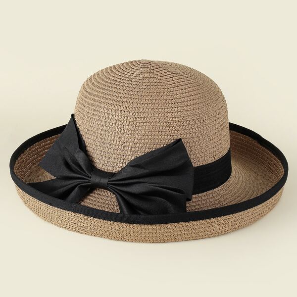 

Bow Knot Decor Hat, Khaki