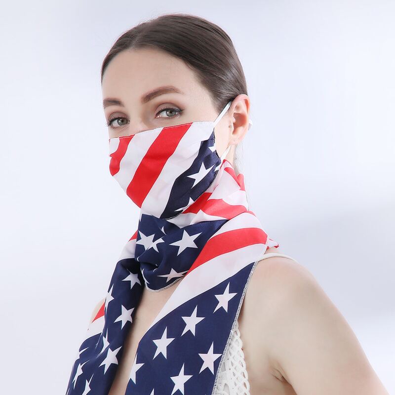 

Star Print Face & Neck Scarf, Multicolor