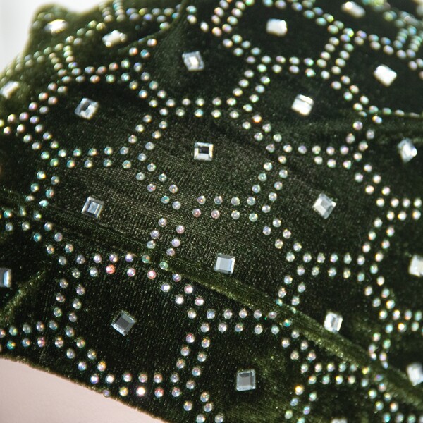 

Geometric Rhinestone Decor Hat, Army green