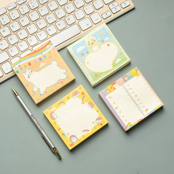 

1pc Cartoon Graphic Random Sticky Note, Multicolor