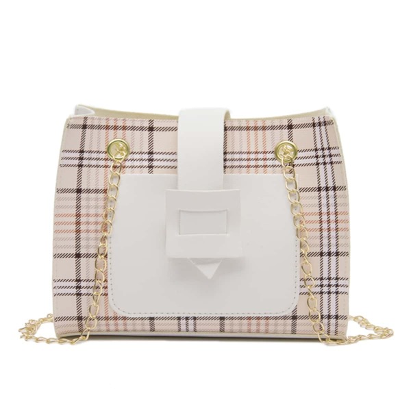 

Tartan Chain Crossbody Bag, Multicolor