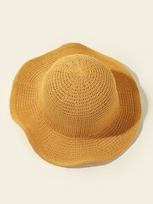 Solid Sun Hat - Yellow - View 3