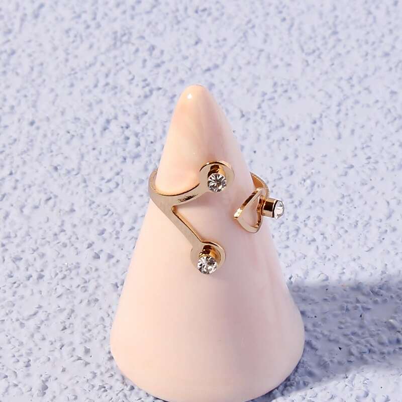 

Rhinestone Decor Ring, Gold