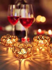 1pc Alloy Candle Holder - Gold - View 1