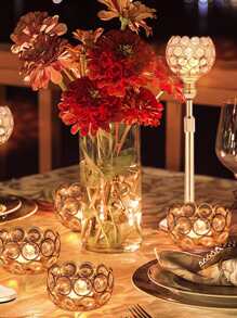 1pc Alloy Candle Holder - Gold - View 4