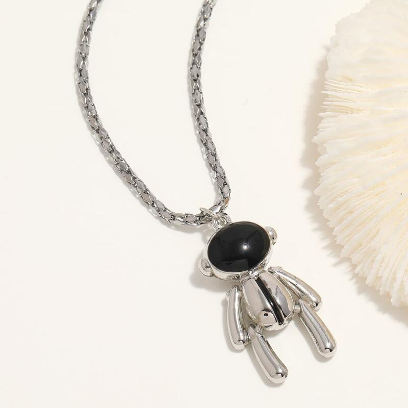 

Astronaut Bear Pendant Necklace, Silver