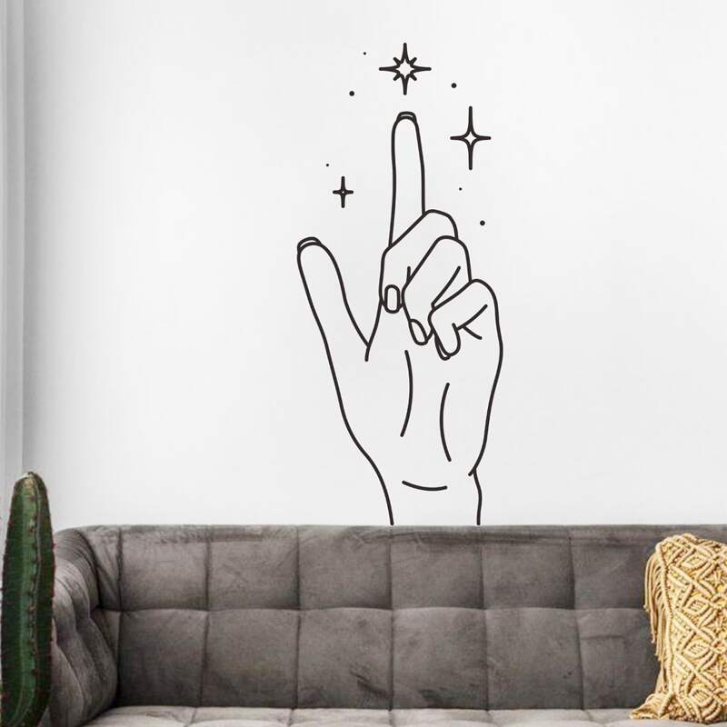 

Hand Print Wall Sticker, Black