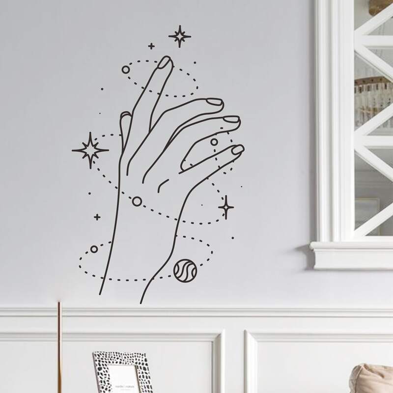 

Hand Print Wall Sticker, Black