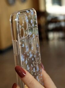 Bao da điện thoại trong suốt in hoa - Trong sáng - Xem 3