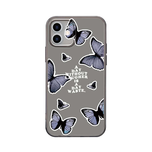 

Butterfly & Slogan Graphic Phone Case, Multicolor