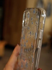 Bao da điện thoại trong suốt in hoa - Trong sáng - Xem 5