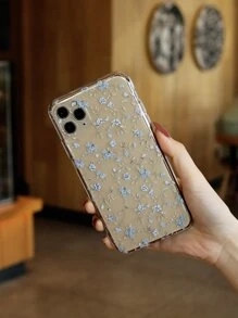 Bao da điện thoại trong suốt in hoa - Trong sáng - Xem 7