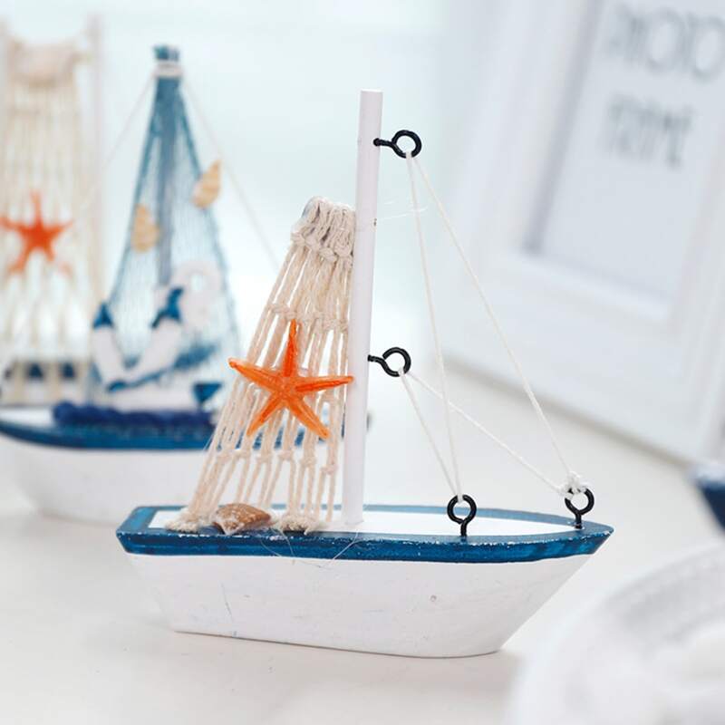 

1pc Sailboat Design Art Decoration, Beige