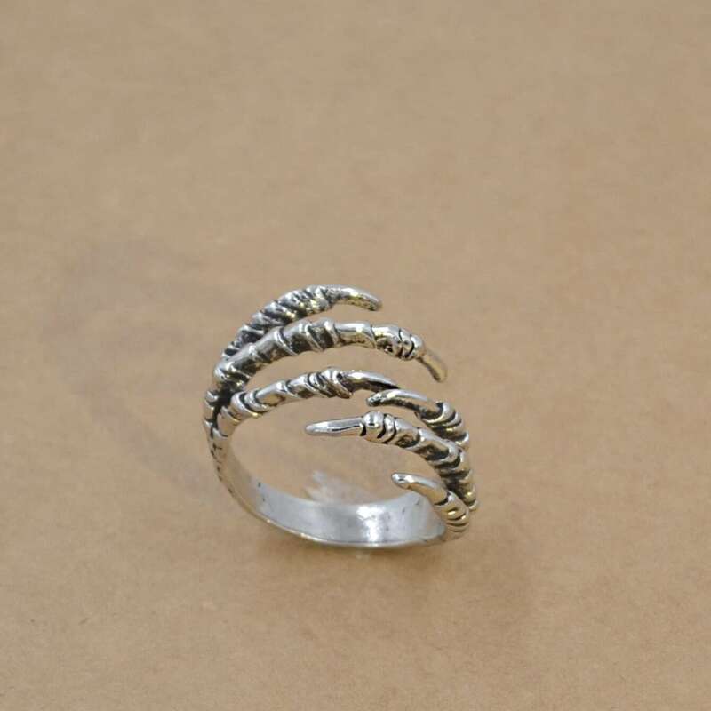 

Paw Design Ring, Antique silver