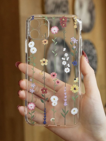 Summer Floral Print Phone Case Compatible With IPhone15/15Plus/15Pro/15Promax