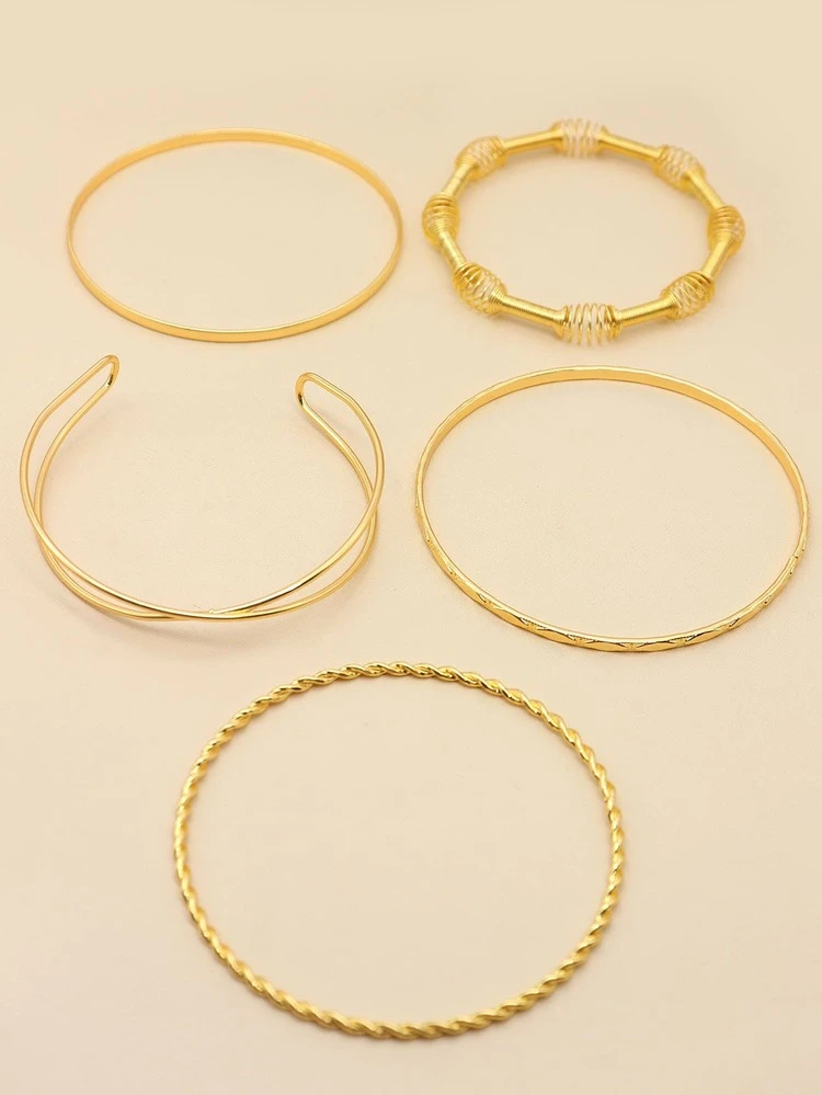 3/4/5pcs Rhombus Braided Basic Cross Bangle Bracelets, Suitable For Men And Women, Daily Wear