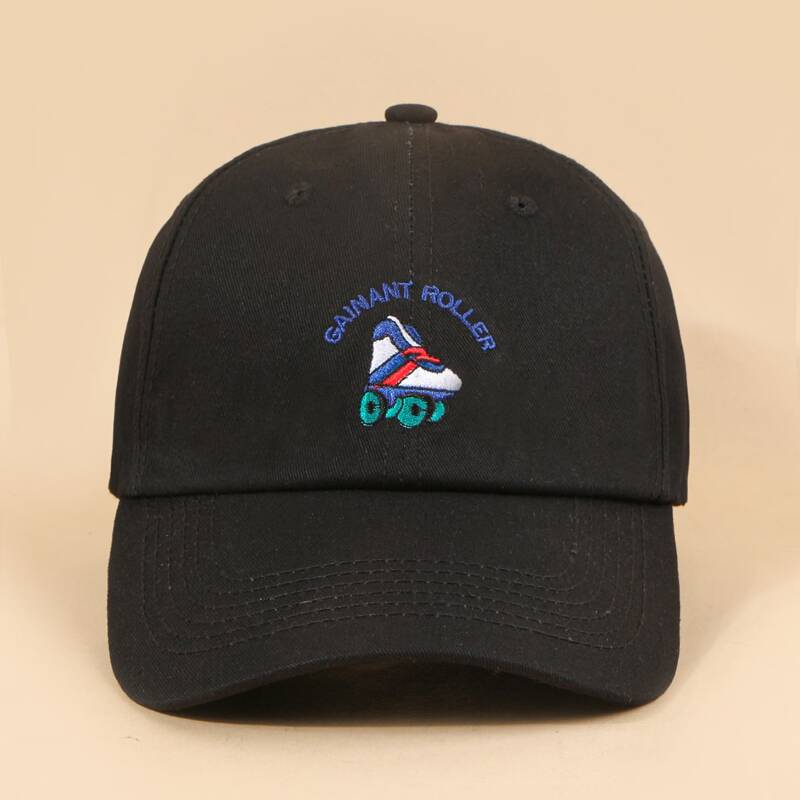 

Guys Roller Skate Embroidery Baseball Cap, Black
