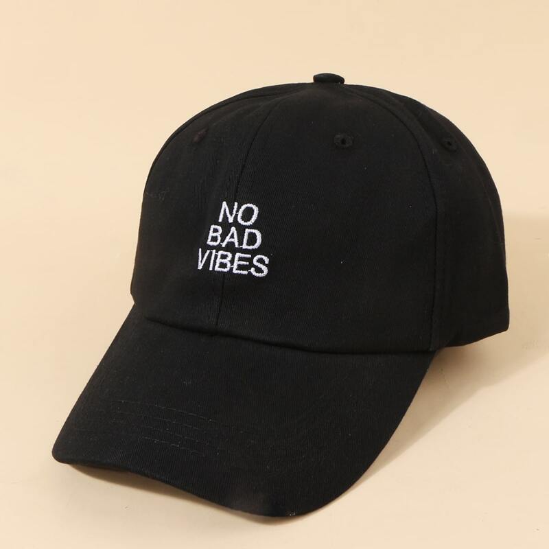 

Guys Slogan Embroidery Baseball Cap, Black