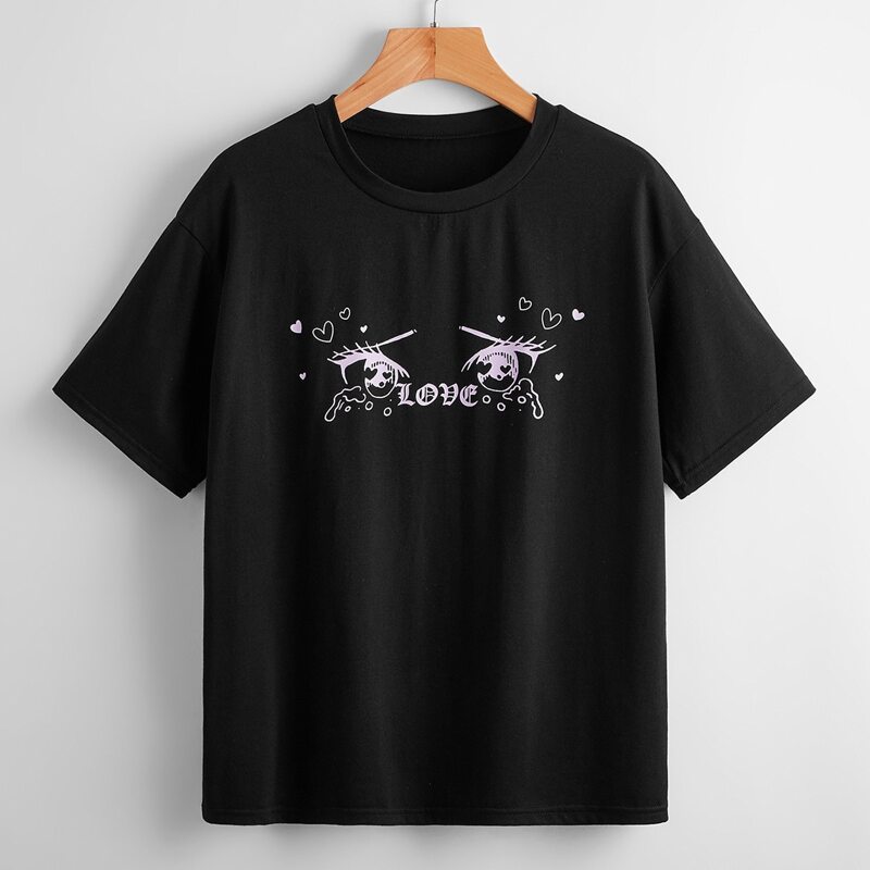

Letter Graphic Tee, Black
