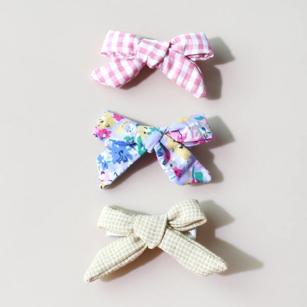 

3pcs Baby Bow Knot Hair Clip, Multicolor