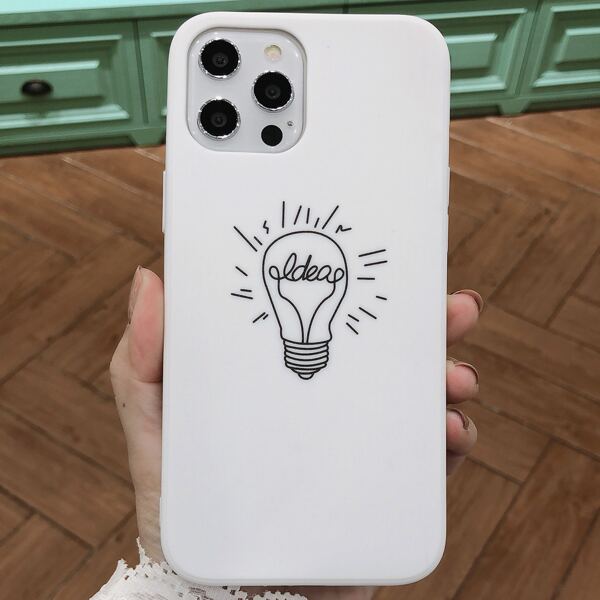 

Electric Light Print Phone Case, Black and white