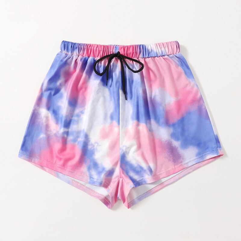

Tie Dye Drawstring Shorts, Multicolor