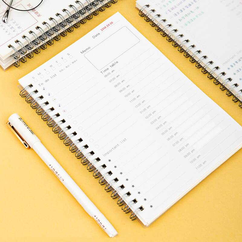 

1pc Spiral Plan Notebook, Beige