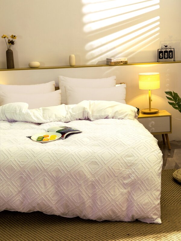 Solid Color Duvet Cover Without Filler SHEIN USA
