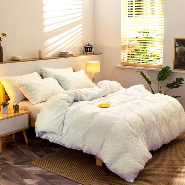 

Solid Color Duvet Cover Without Filler, White