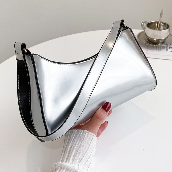 

Metallic Shoulder Bag, Silver