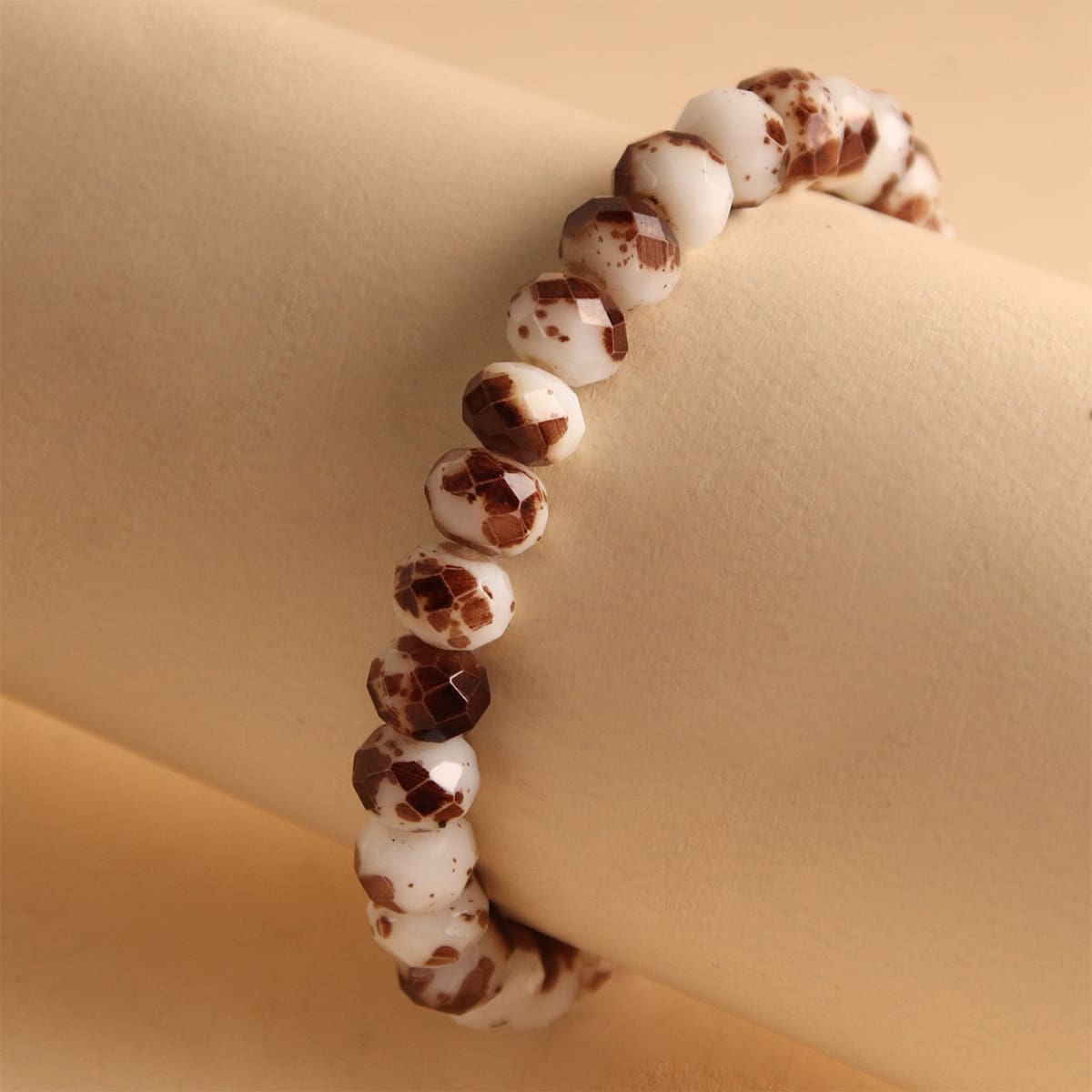 

Simple Beaded Bracelet, Coffee brown