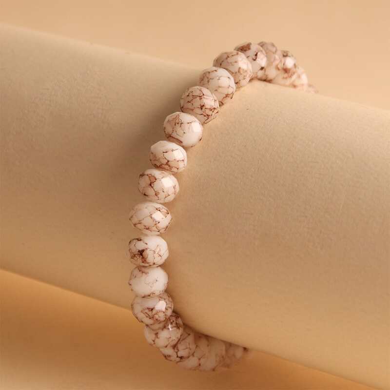 

Simple Beaded Bracelet, White