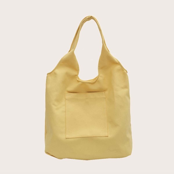 

Large Capacity Canvas Tote Bag, Yellow