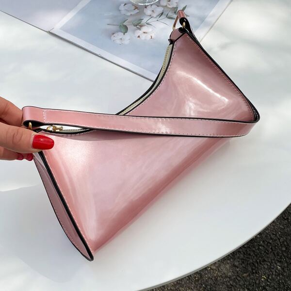 

Patent Leather Shoulder Bag, Pink