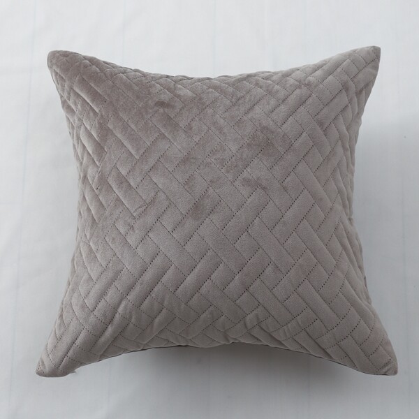 

Solid Color Cushion Cover Without Filler, Grey