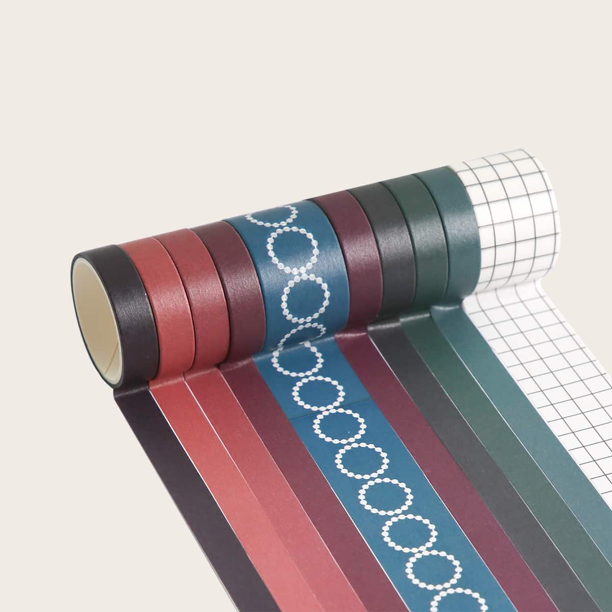 

10rolls Plaid DIY Tape, Multicolor