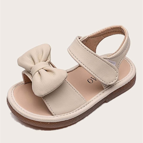 

Toddler Girls Bow Decor Strappy Sandals, Beige